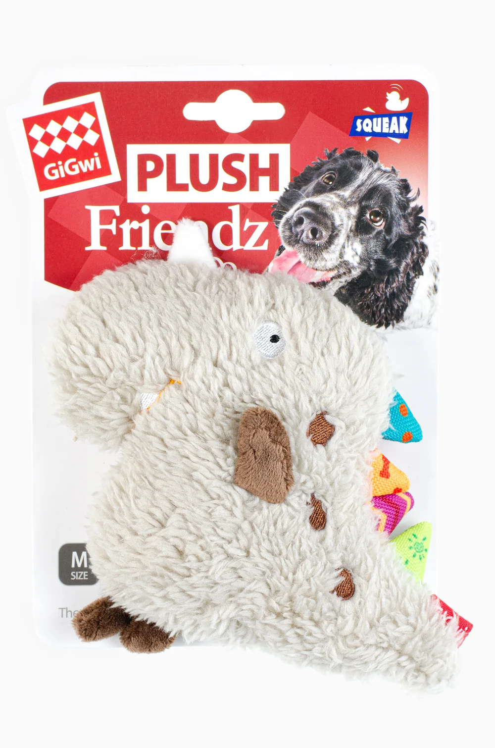 Іграшка для собак GiGwi Plush Friendz Динозавр з пищалкою 16 см Іграшка для собак GiGwi Plush Friendz Динозавр з пищалкою 16 см